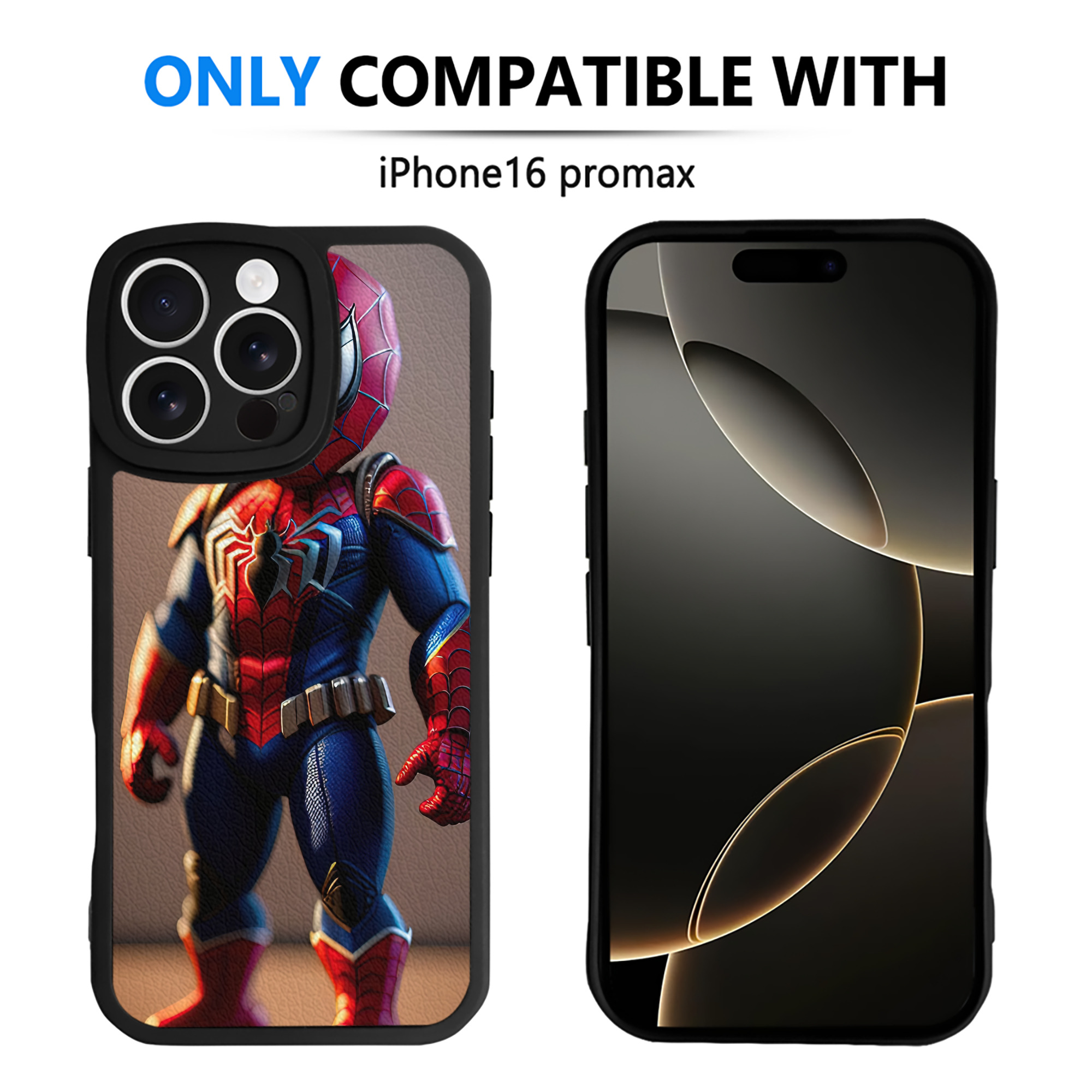 （画像用） Spider Man スパイダーマン 【iPhone 16シリーズ対応】シリコンスマホケース（レザー調） 材質：シリコン